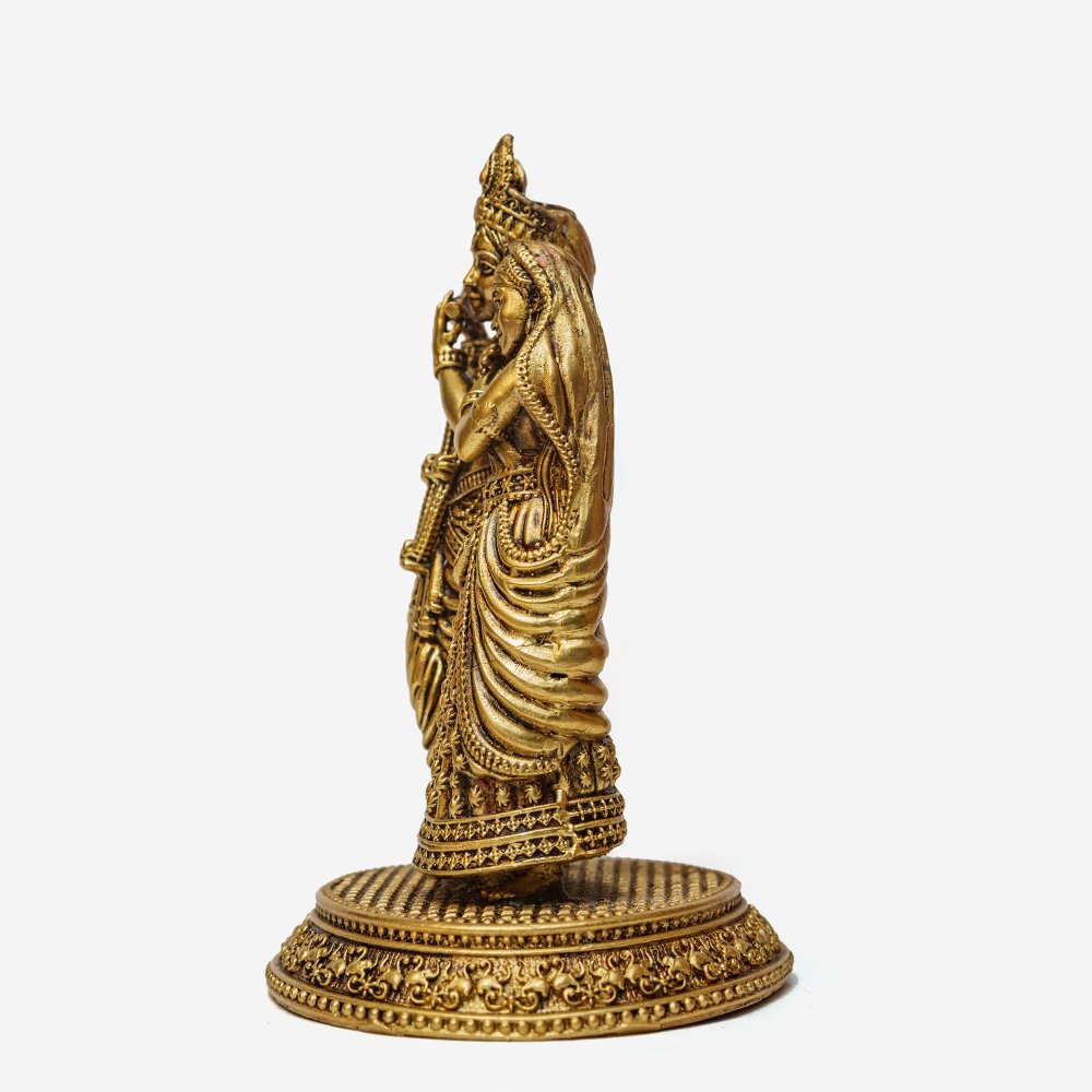 Radha Krishna crafted in Brass for Puja & Gifting thumbnail 3