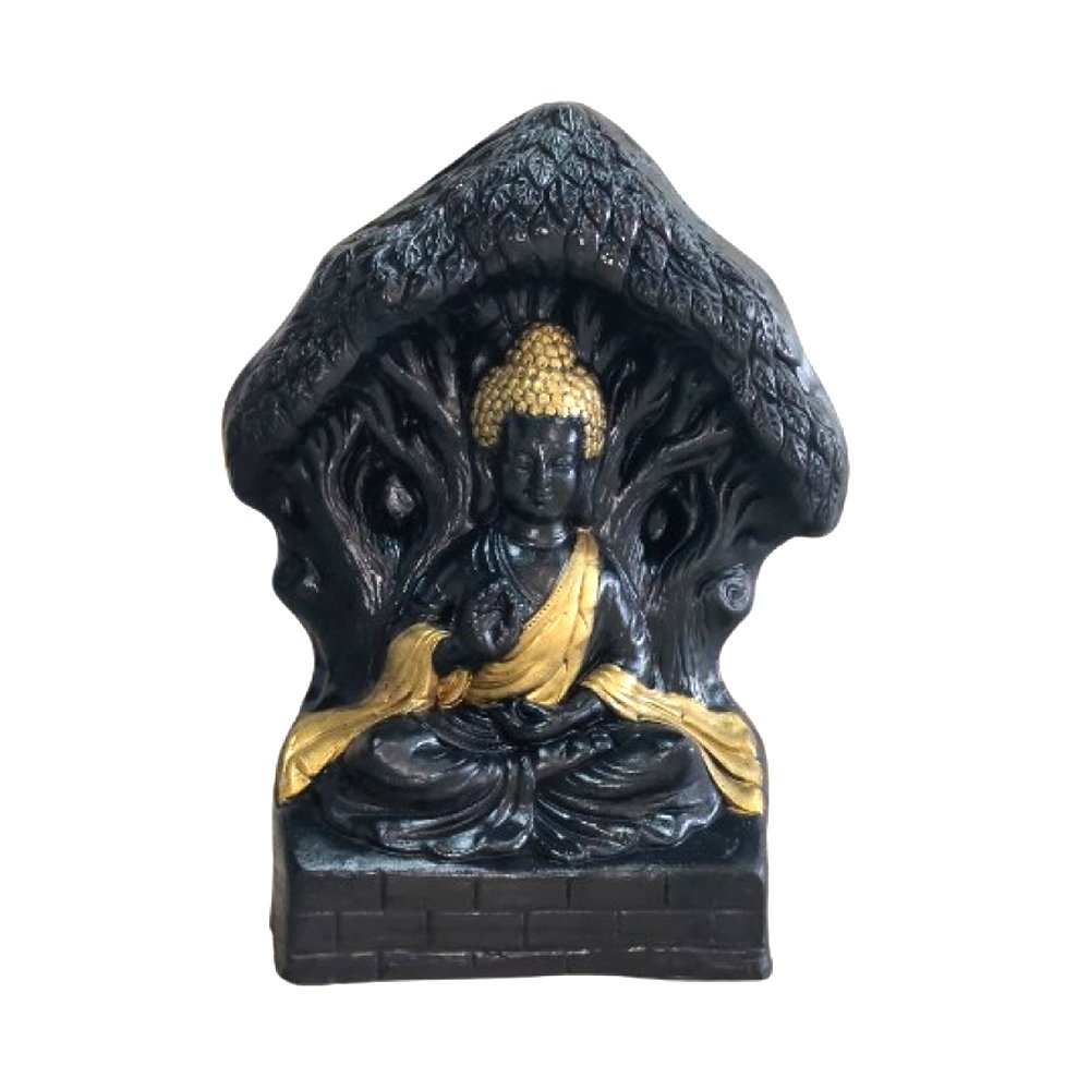 Terracotta (Clay) Crafted Buddha Sitting Posture Sculpture with Decorative Hand Painting for Home Décor & Gifting thumbnail 1