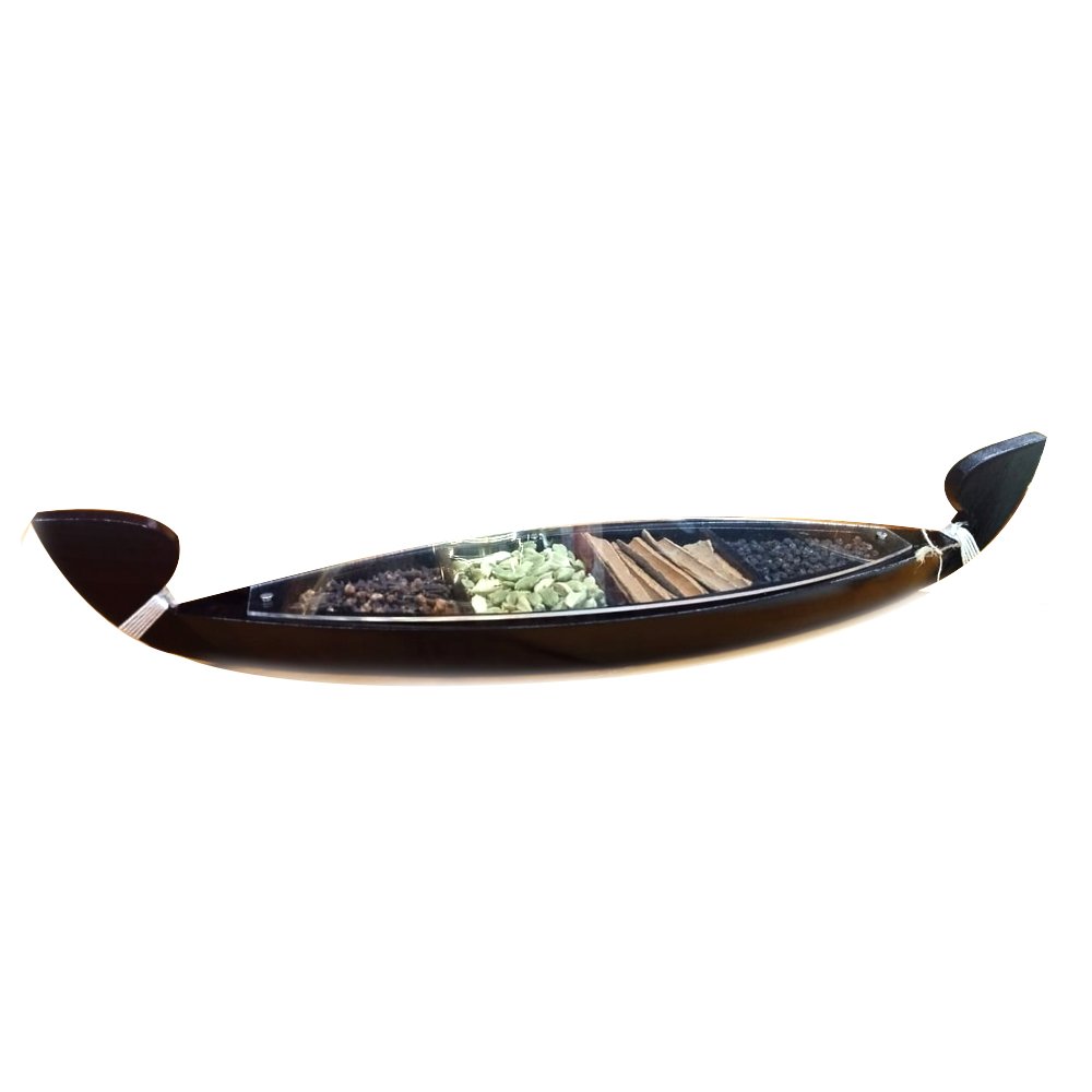 Wood Crafted Souvenir of Kerala Spice Boat Kettuvallam for Decor/Gifting thumbnail 4