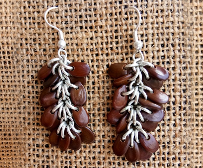 Caramel Handcrafted Organic Seed Earring for Women