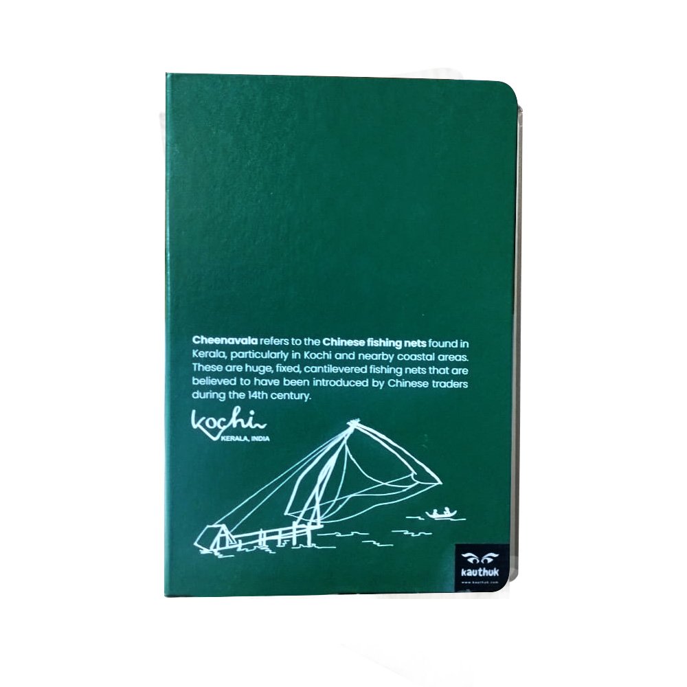 Kochi, Kerala Theme Hardbound Journals A5 size for Souvenir Gifting (Green Cover) thumbnail 1