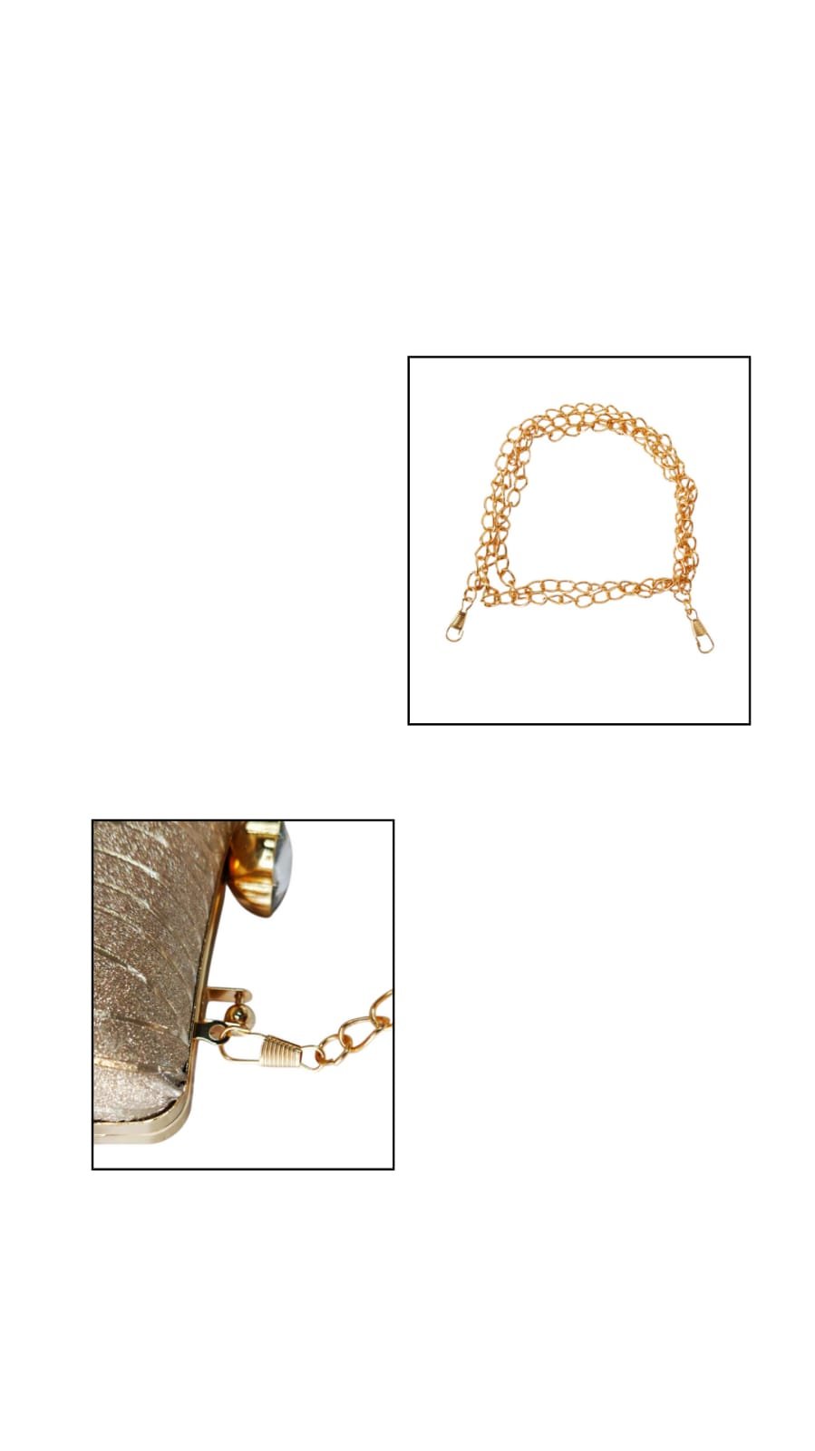 Gold Glitter Clutch Purse thumbnail 3