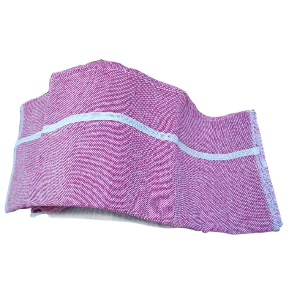 Light Edge Stitched Cotton Bath Towel Thorthu For Bathroom & Multipurpose Use (Rose, Set of 3) thumbnail 3