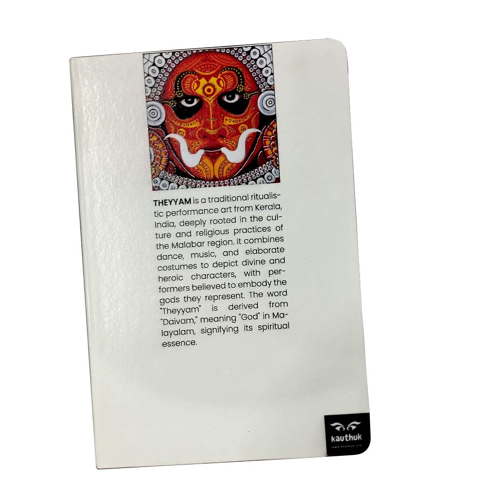 Theyyam Theme Hardbound Journals A5 size for Souvenir Gifting (White) thumbnail 1